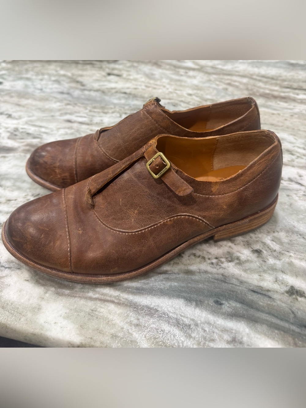 Kork -easy leather loafers shoes brown - Picture 3 of 12